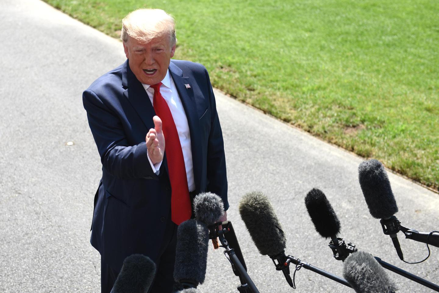 President Trump Departs White House For New Jersey