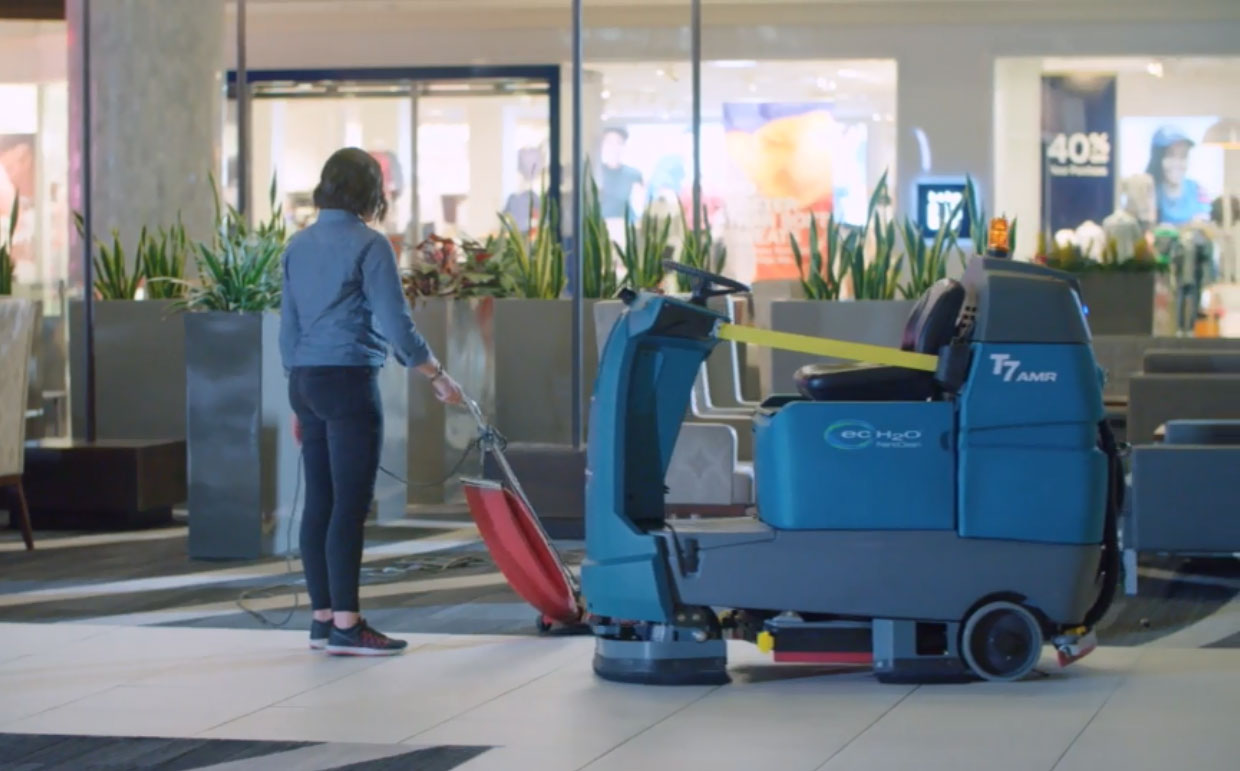 robot floor cleeaning machine