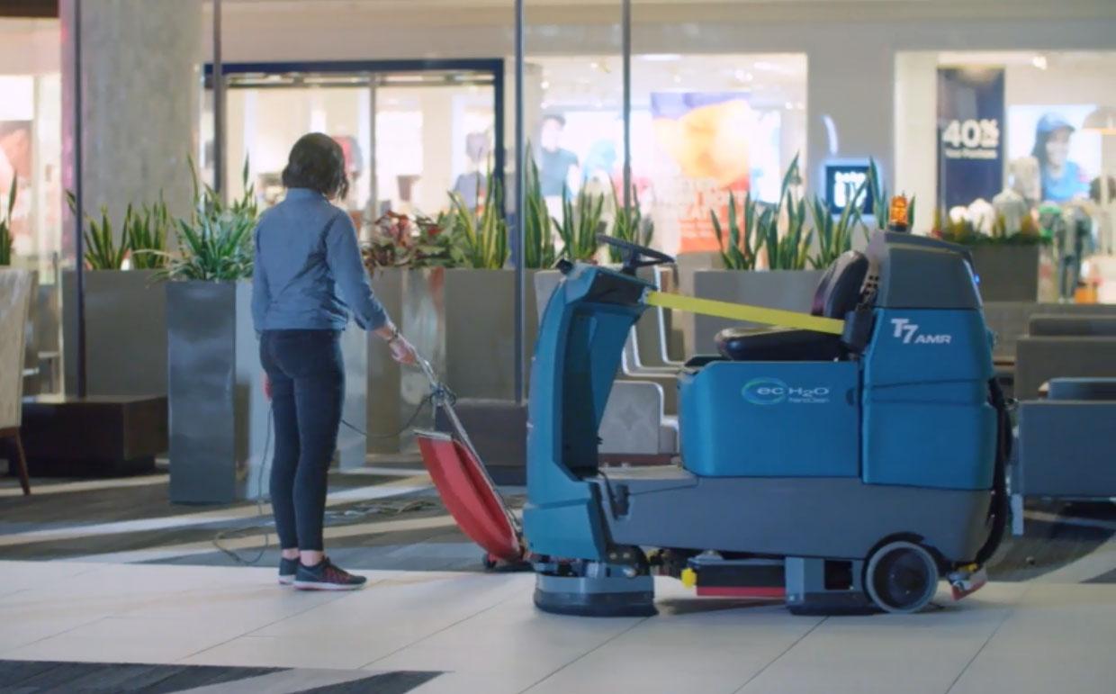 robot floor cleeaning machine
