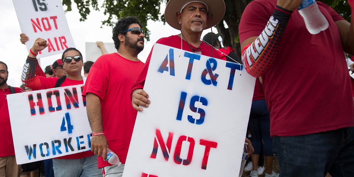 AT&T Has 20,000 Union Employees on Strike | Fortune