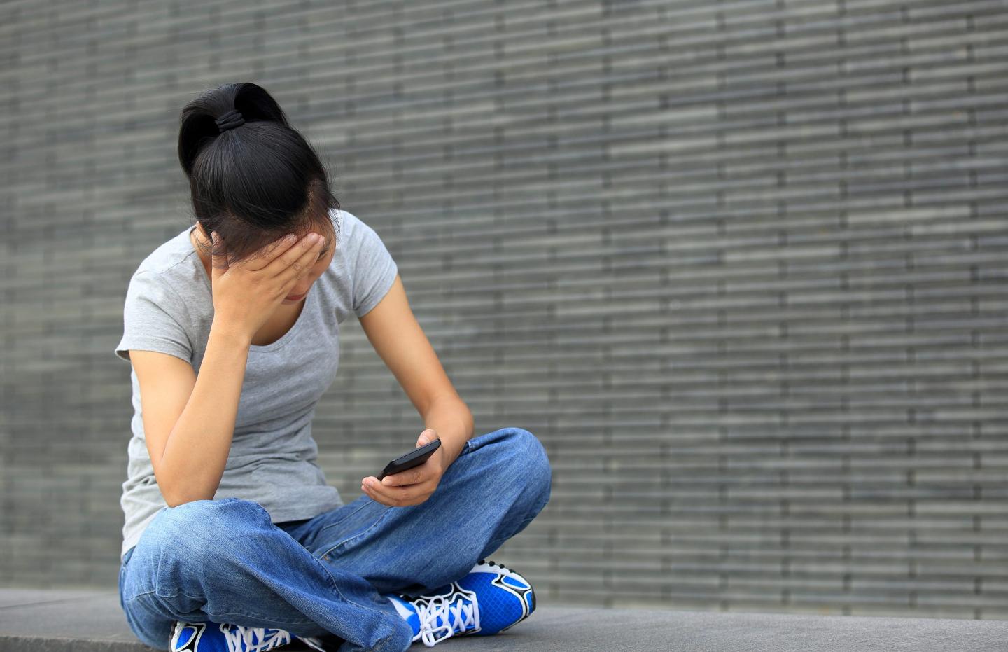 Woman using smartphone