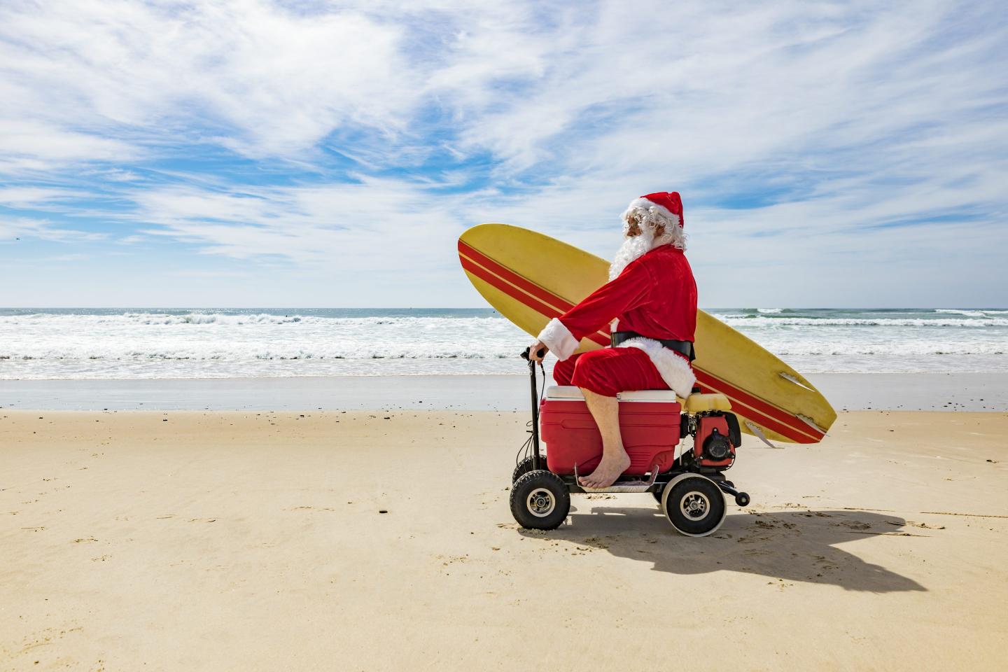 Santa Claus on the Beach