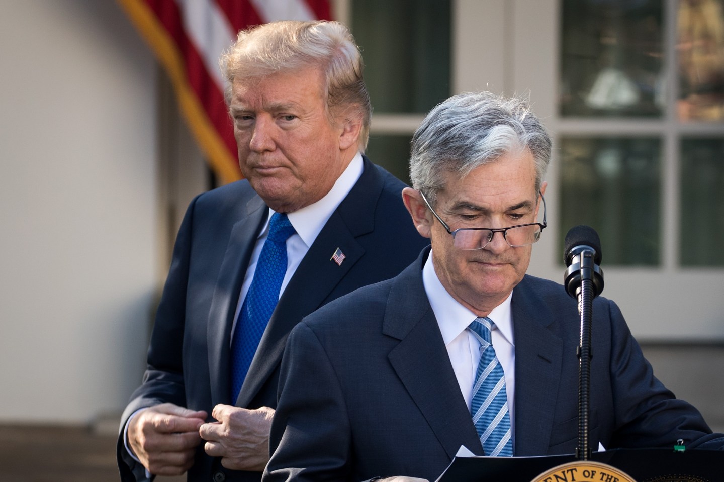 Trump pushes the Fed