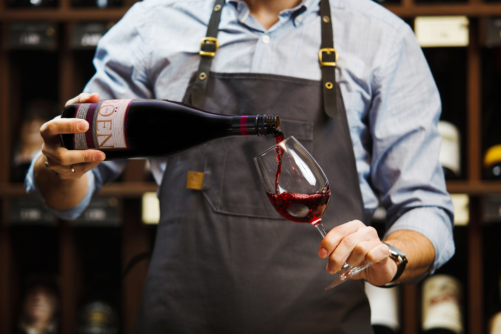 An in-store demo at BÖEN Wines in Saint Helena, Calif.