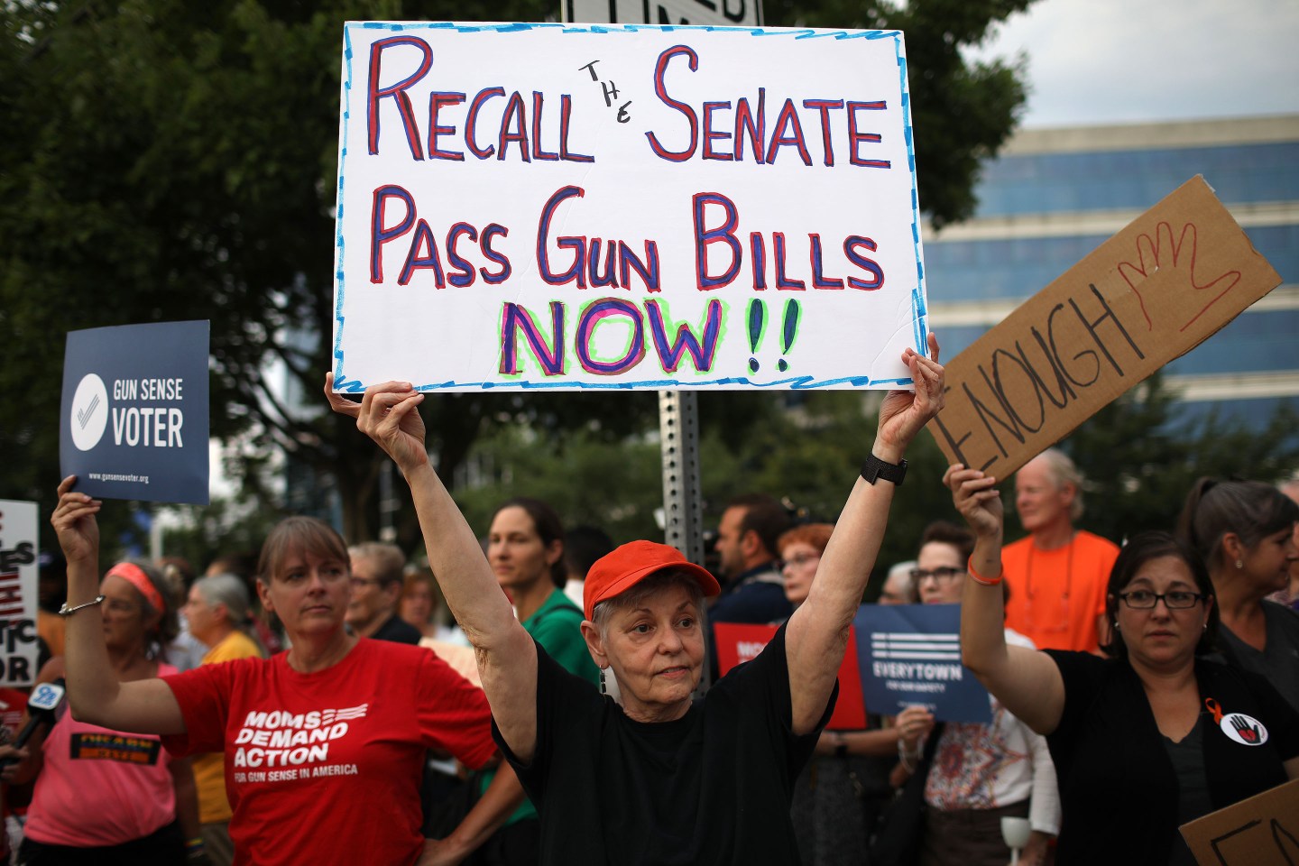 Vigil Held Outside NRA HQ For Mass Shooting Victims