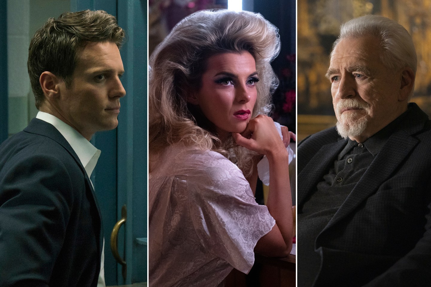 Scenes from Mindhunter, Glow, Succession.