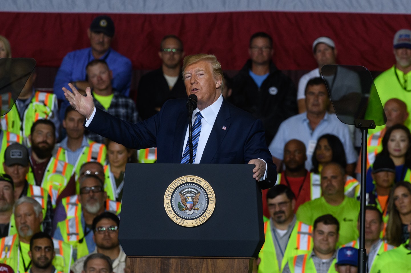 President Trump Speaks At Shell Pennsylvania Petrochemicals Complex