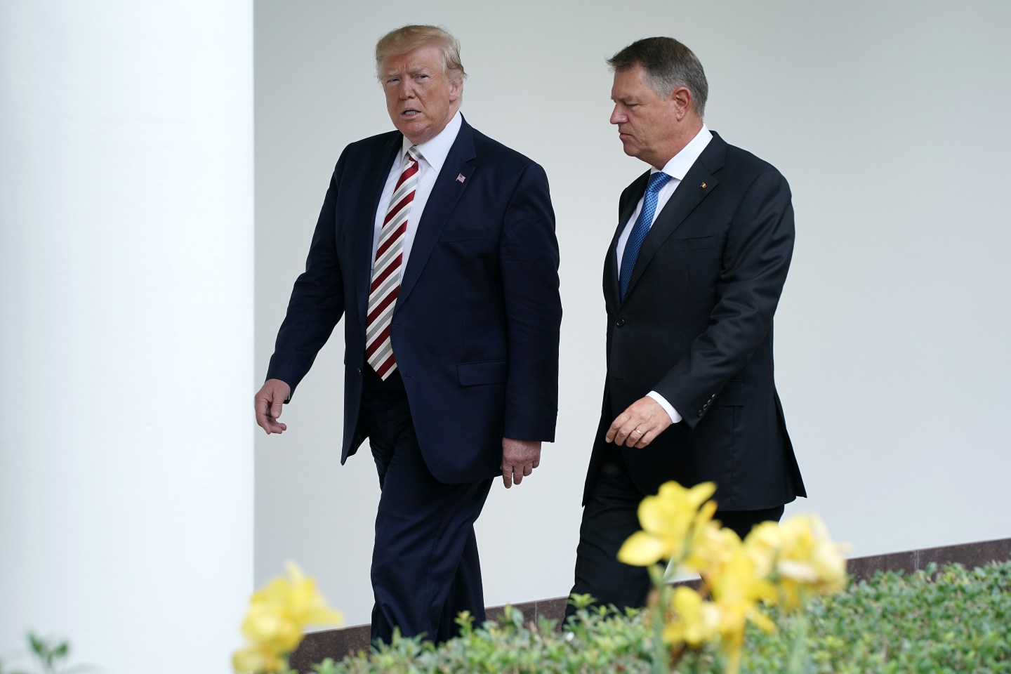 President Donald Trump Meets With Romanian President Klaus Iohannis At The White House