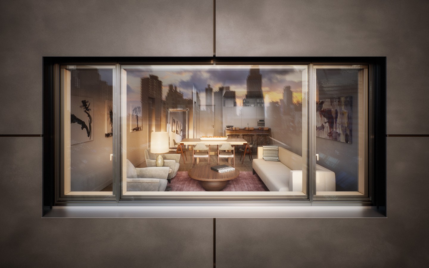 A rendering of 30 Warren, a luxury apartment building in Manhattan's Tribeca neighborhood.