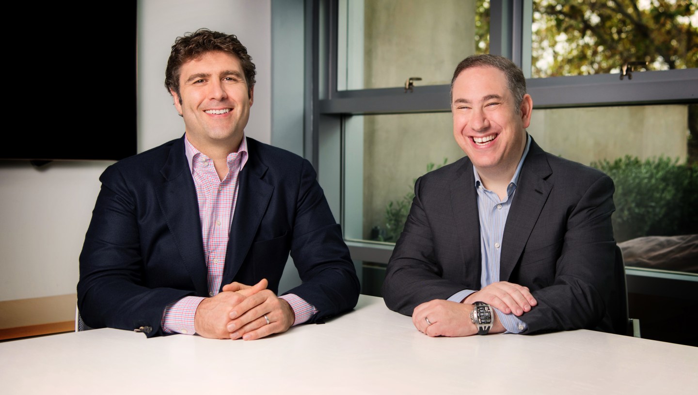 DCVC's managing partners Zack Bogue (left) and Matt Ocko (right)