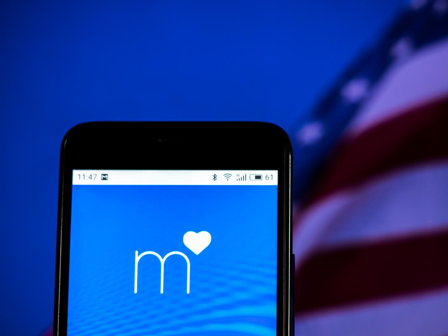Match.com logo seen displayed on smart phone. Match.com is