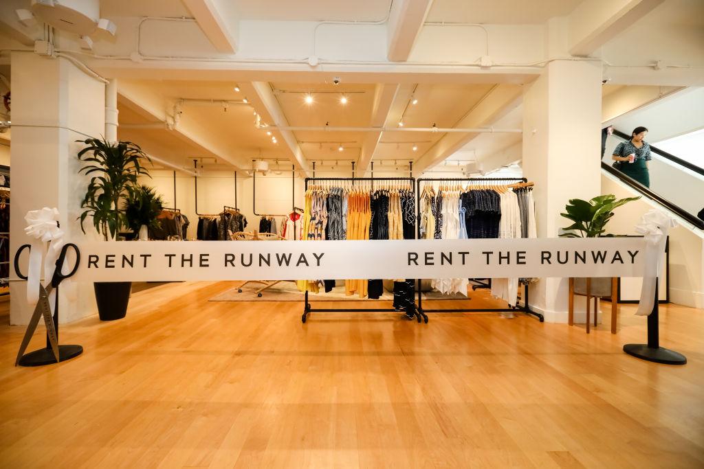 General view of the ribbon before the launch of Rent the Runway's West Coast flagship store on May 8, 2019 in San Francisco, Calif. 