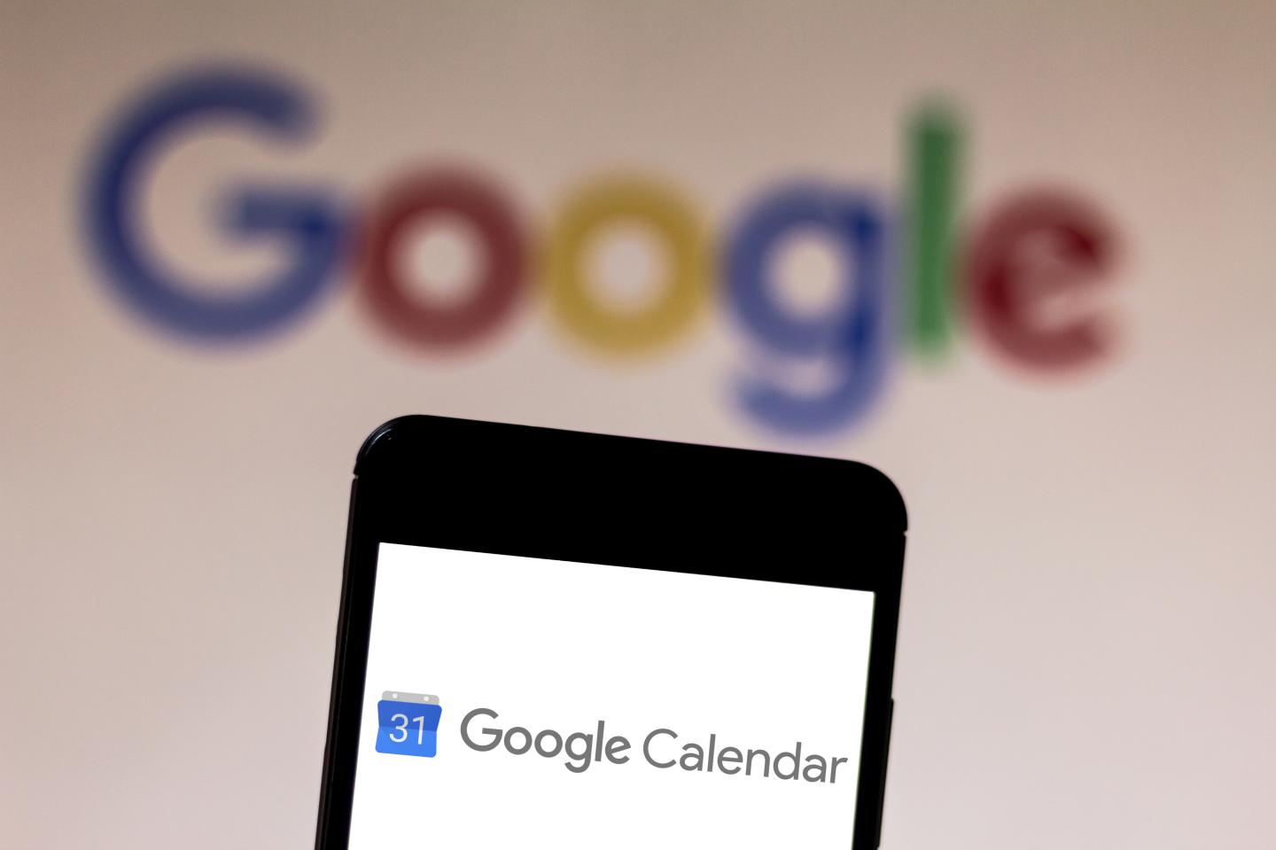 BRAZIL - 2019/06/11: In this photo illustration the Google Calendar logo is displayed on a smartphone.