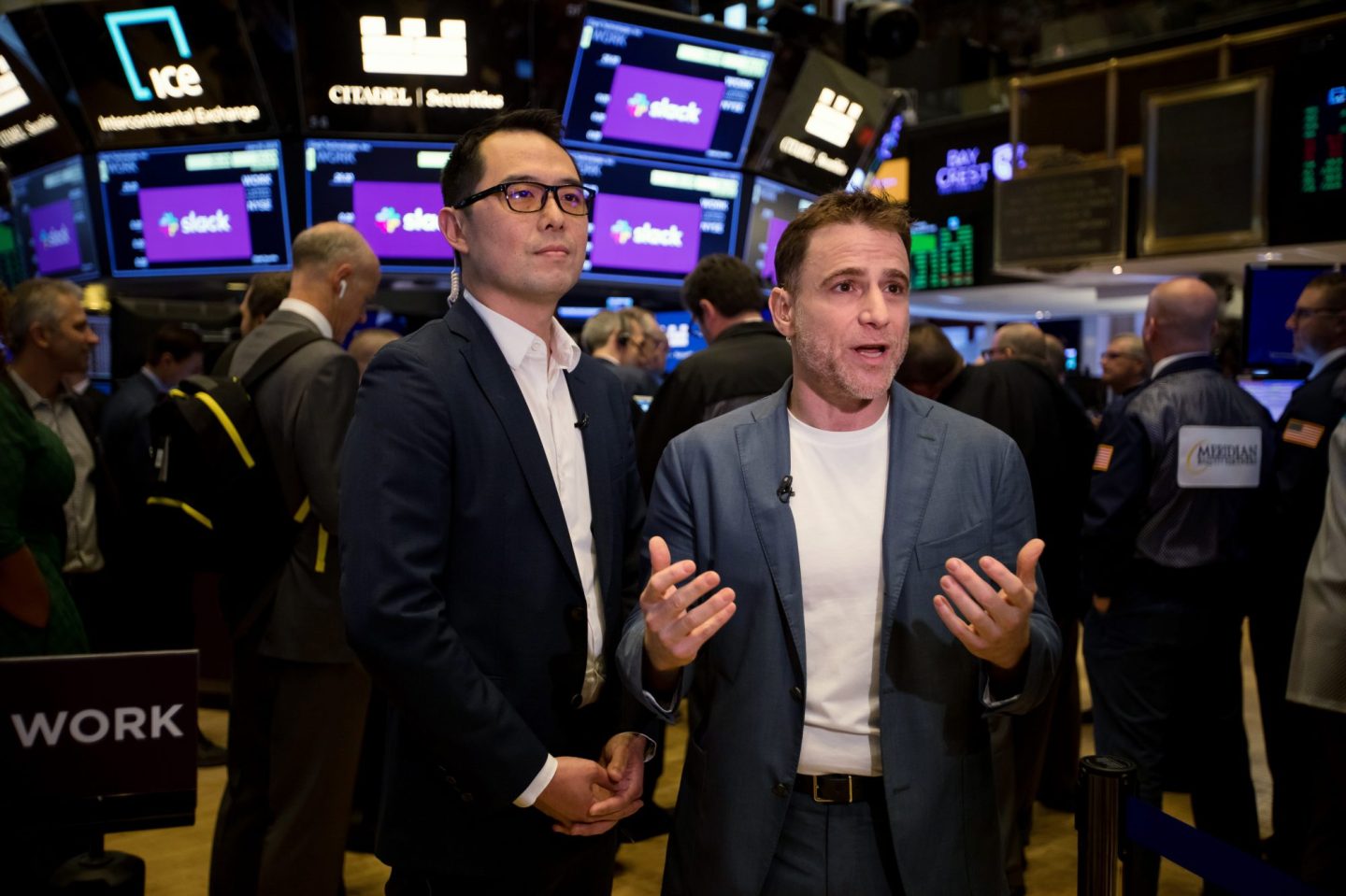 slack ceo stewart butterfield at the new york stock exchange