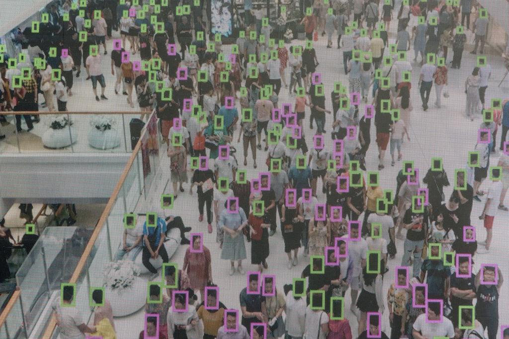 AI facial recognition image for Partnership on AI visa rule story