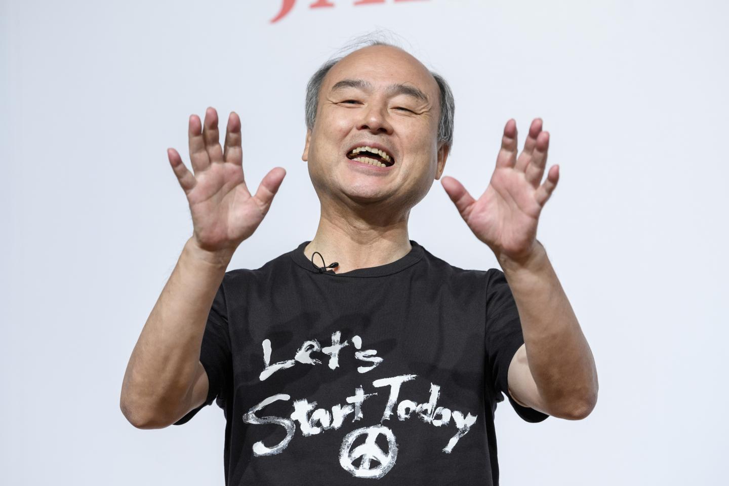 Masayoshi Son, chairman and chief executive officer of SoftBank Group Corp., speaks during a news conference in Tokyo, Japan, on Thursday, Sept. 12, 2019. Yahoo Japan Corp.s surprise plan to buy a majority stake in Zozo Inc. sent investors scrambling to pick potential winners and losers in Japans online retail and payments fields. Photographer: Akio Kon/Bloomberg via Getty Images