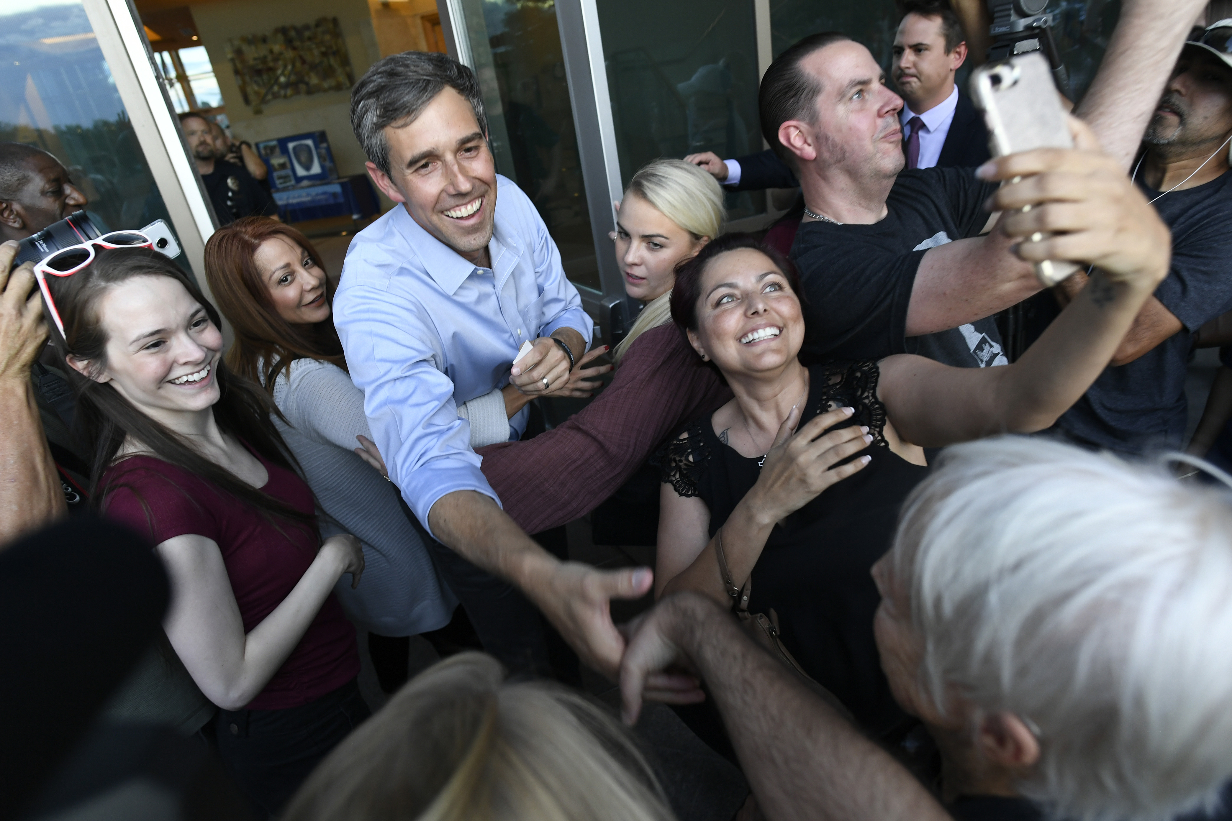 Democratic presidential candidate Beto O'Rourke holds town hall meeting in Aurora.