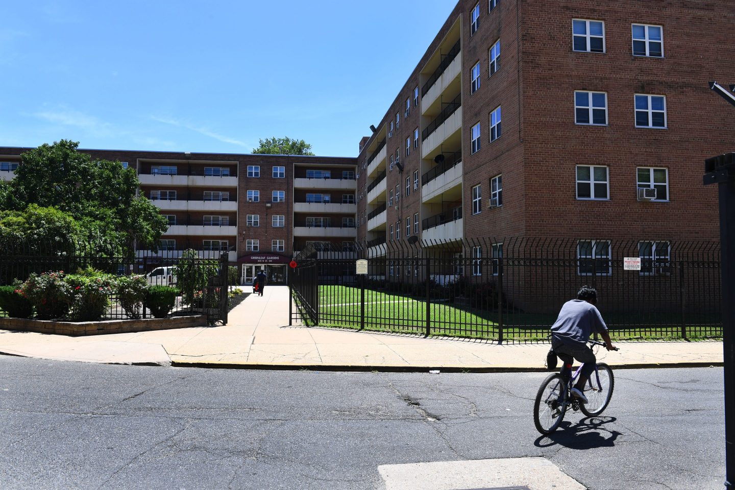 The D.C. Housing Authority is announcing plans to redevelop and demolish public housing complexes - about 2,600 units within 14 properties including Greenleaf Gardens seen July 01, 2019 in Washington, DC.