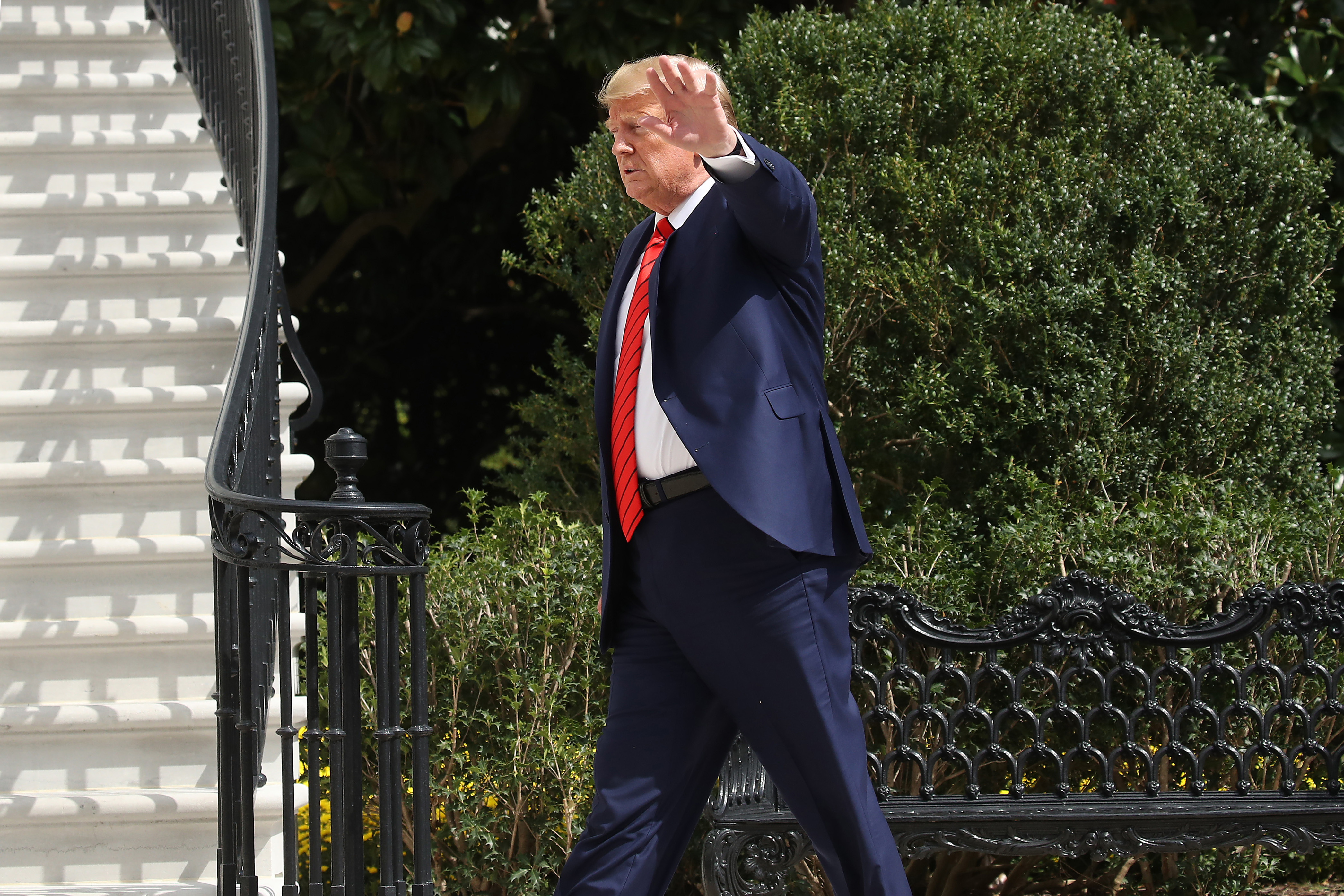 President Trump Arrives Back To The White House After Trip To New York For United Nations General Assembly