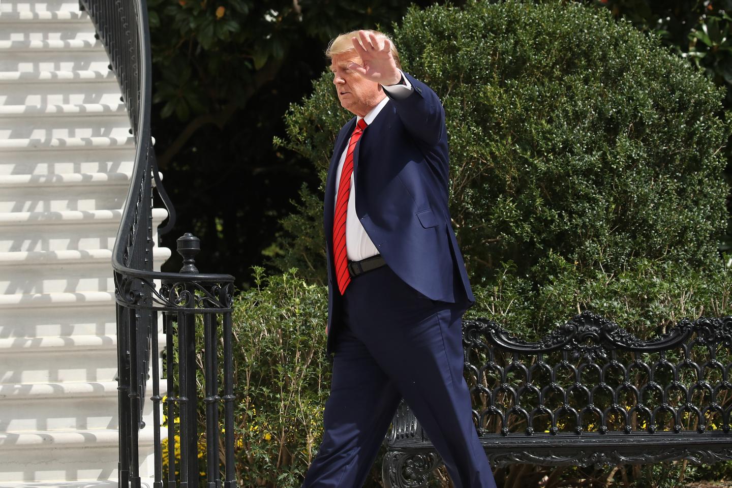 President Trump Arrives Back To The White House After Trip To New York For United Nations General Assembly