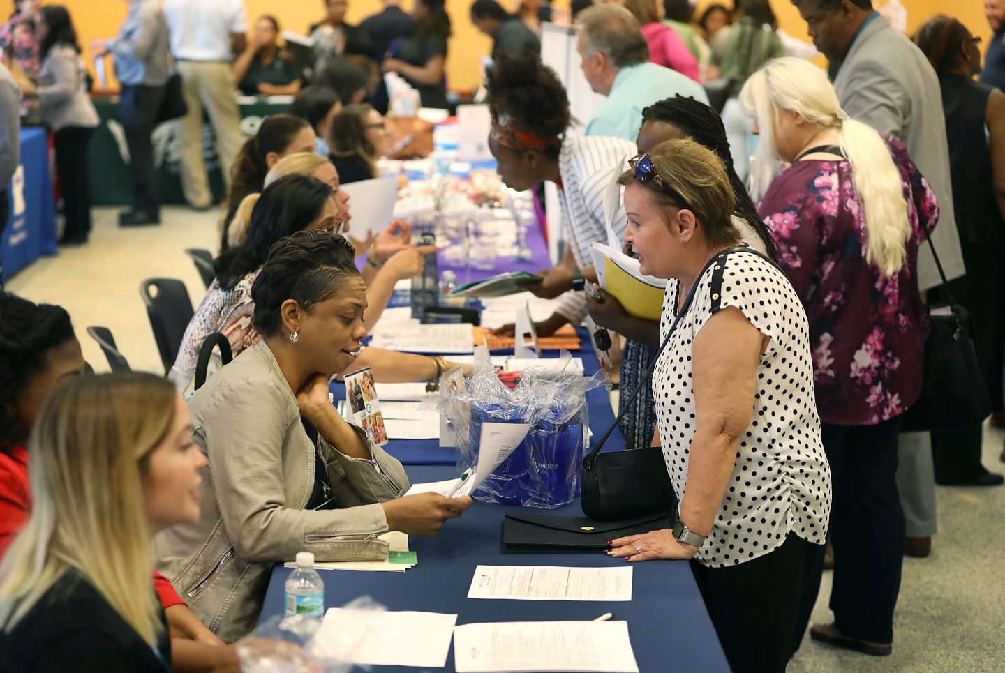 people at a job fair 2019