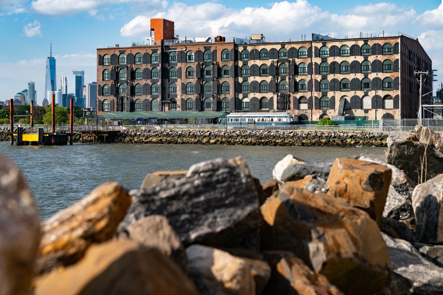 A building stands on the waterfront in the Red Hook neighborhood of the Brooklyn borough of New York, U.S., on Monday, May 20, 2019.