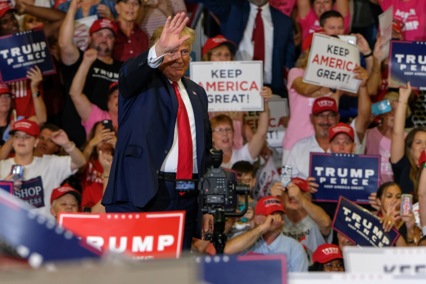 President Donald J. Trump speaks during the MAGA rally in