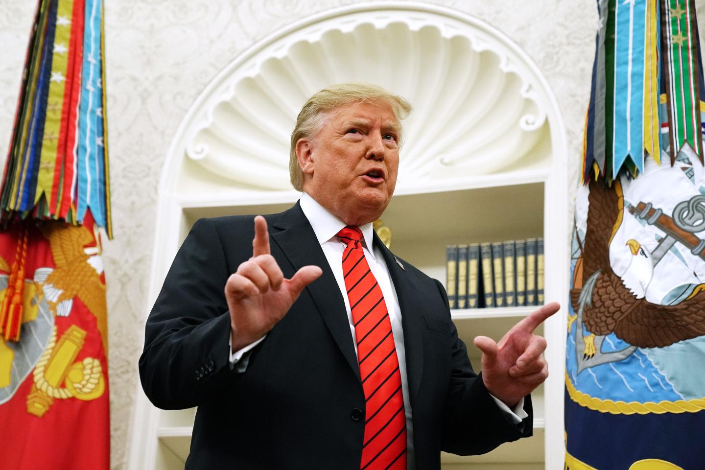 President Trump Participates In Ceremonial Swearing In Of Labor Secretary Eugene Scalia At Oval Office