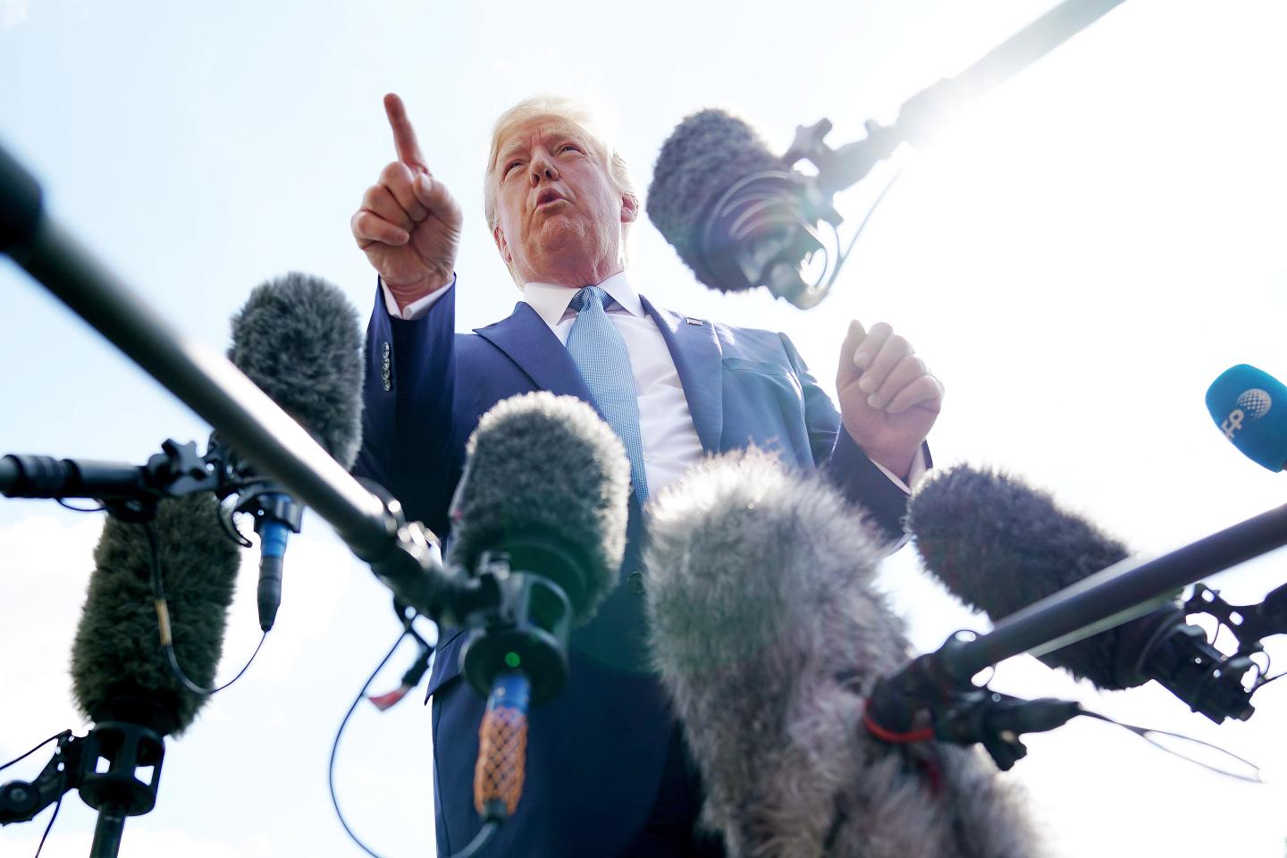 President Trump-Microphones-Fox News