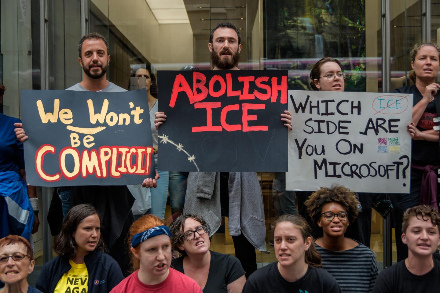 Microsoft protesters
