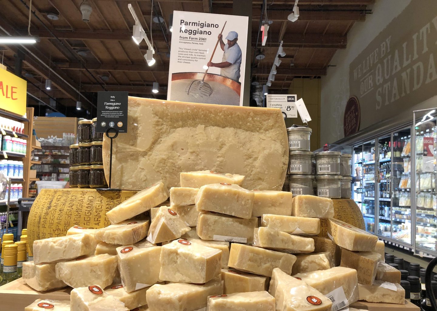 Italian cheese at a Whole Foods in California