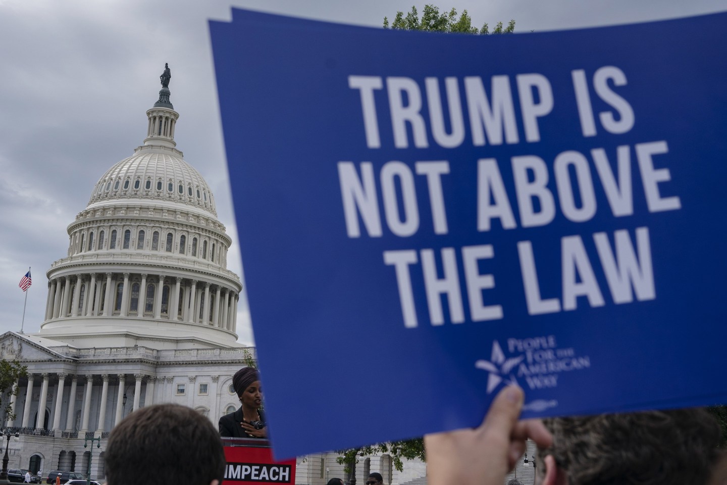 A Sept. 26 rally on Capitol Hill in support of impeaching President Donald Trump.