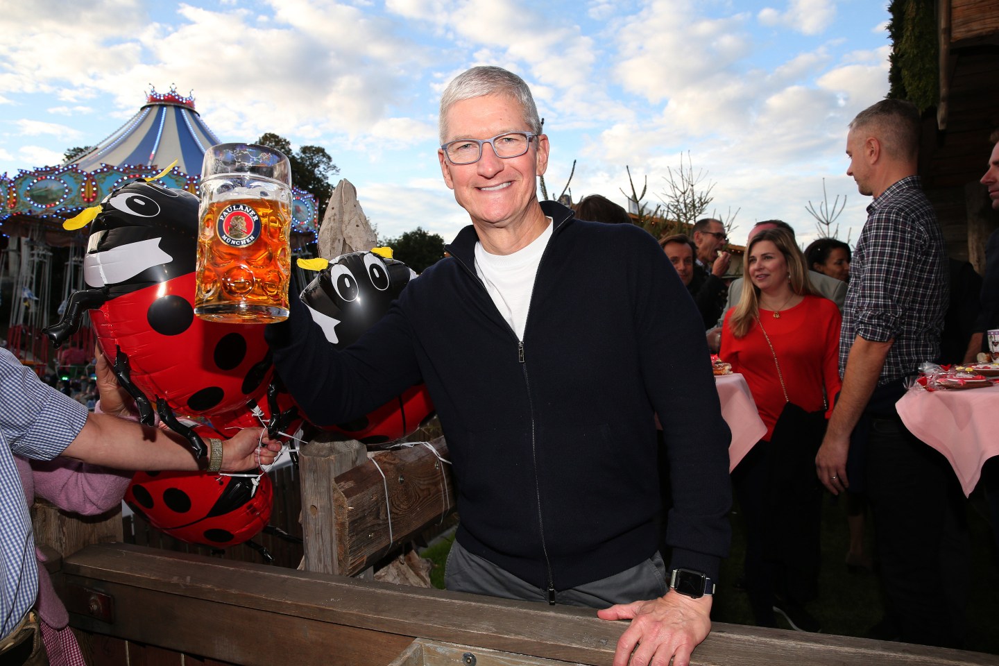 Tim Cook at Okotoberfest 2019 in Munich, Germany.