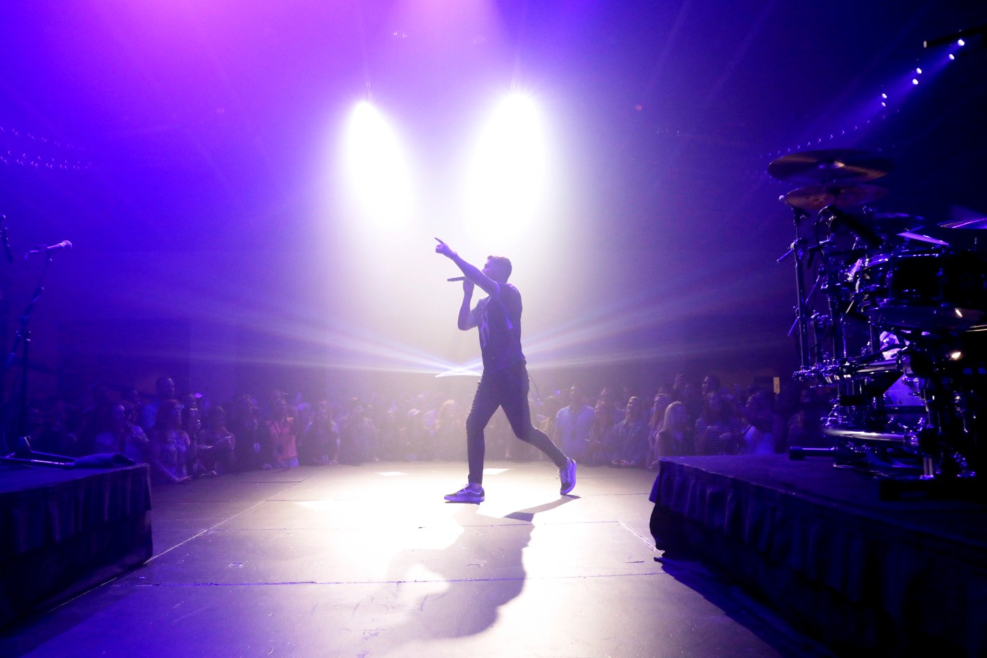 Brett Young performing at a concert at the Country Music Hall of Fame and Museum on September 12, 2019 in Nashville, Tennessee.