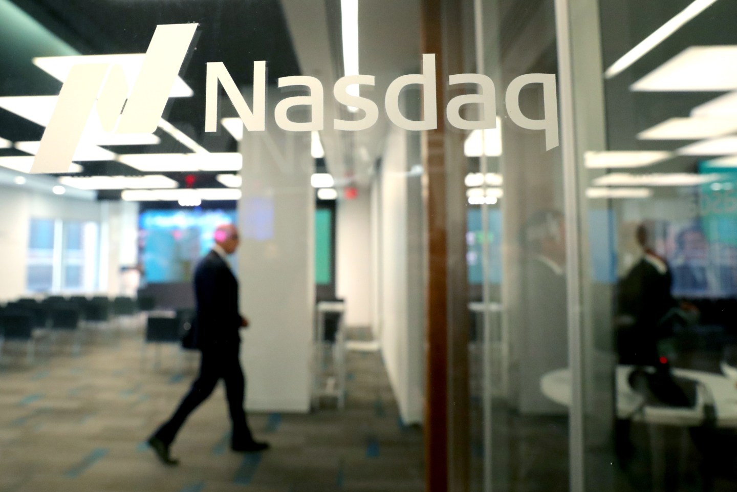The Nasdaq stock exchange.