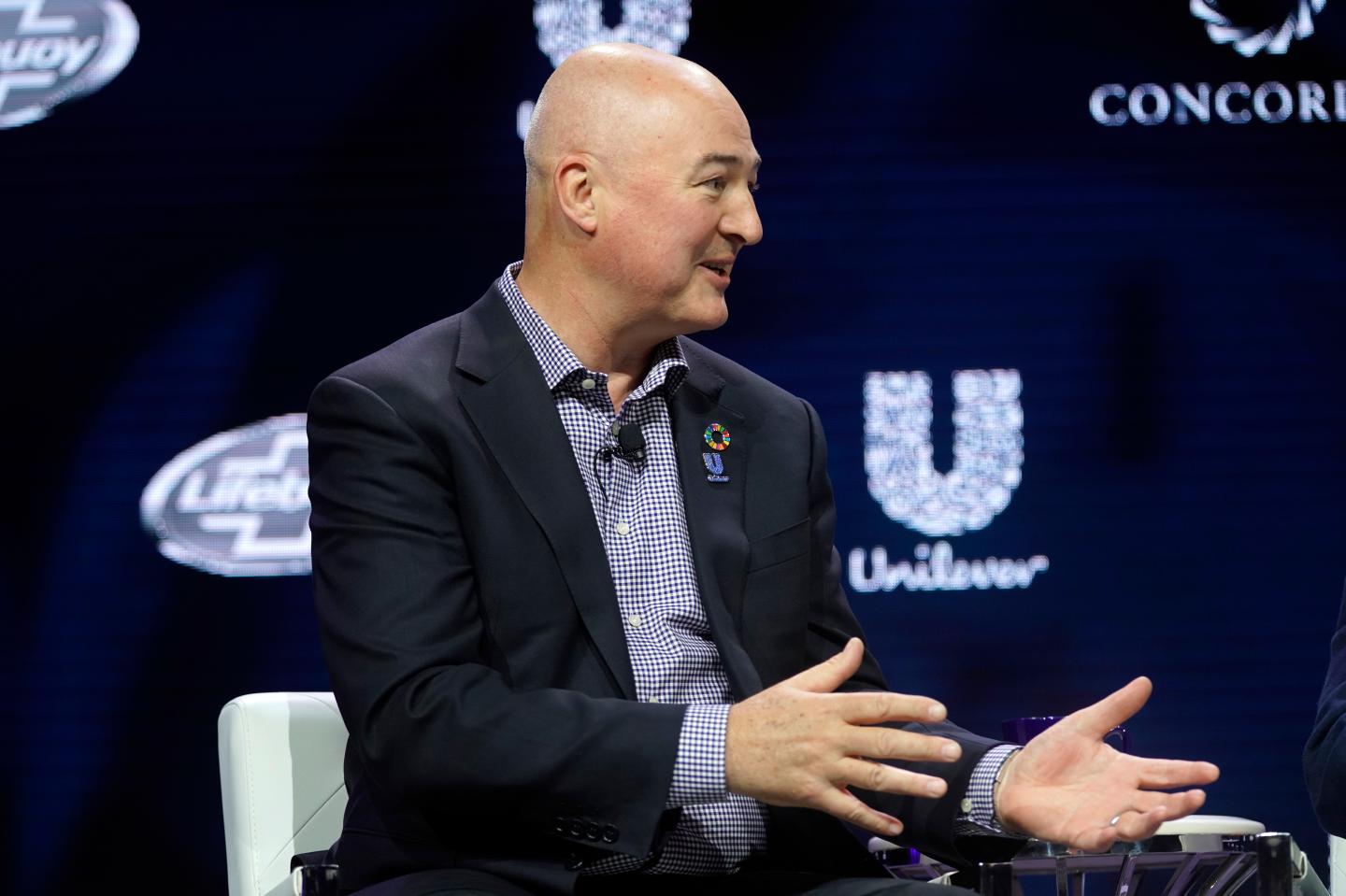 Alan Jope, CEO, Unilever, speaks onstage during the 2019 Concordia Annual Summit - Day 2 at Grand Hyatt New York on September 24, 2019 in New York City.