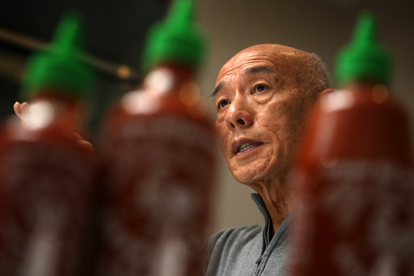 IRWINDALE, CA JANUARY 30, 2015 -- David Tran owner of Huy Fong Foods Inc. that produces famous Sriracha sauce. (Photo by Irfan Khan/Los Angeles Times via Getty Images)