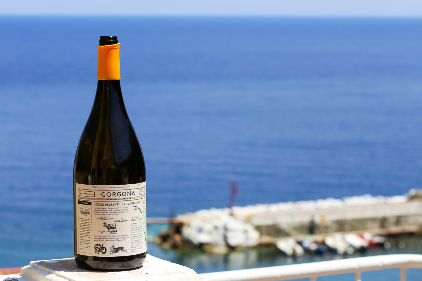 “Gorgona” is the white wine born from the collaboration of Frescobaldi and the island's penal institution.