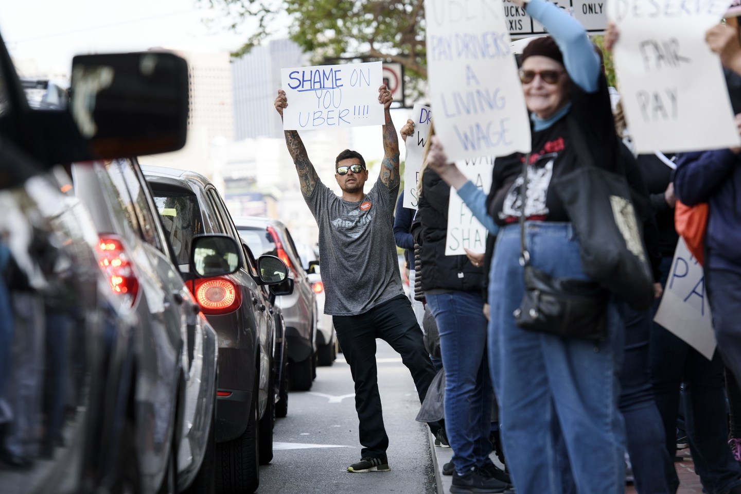Uber Lyft Gig Economy Strike-San Francisco