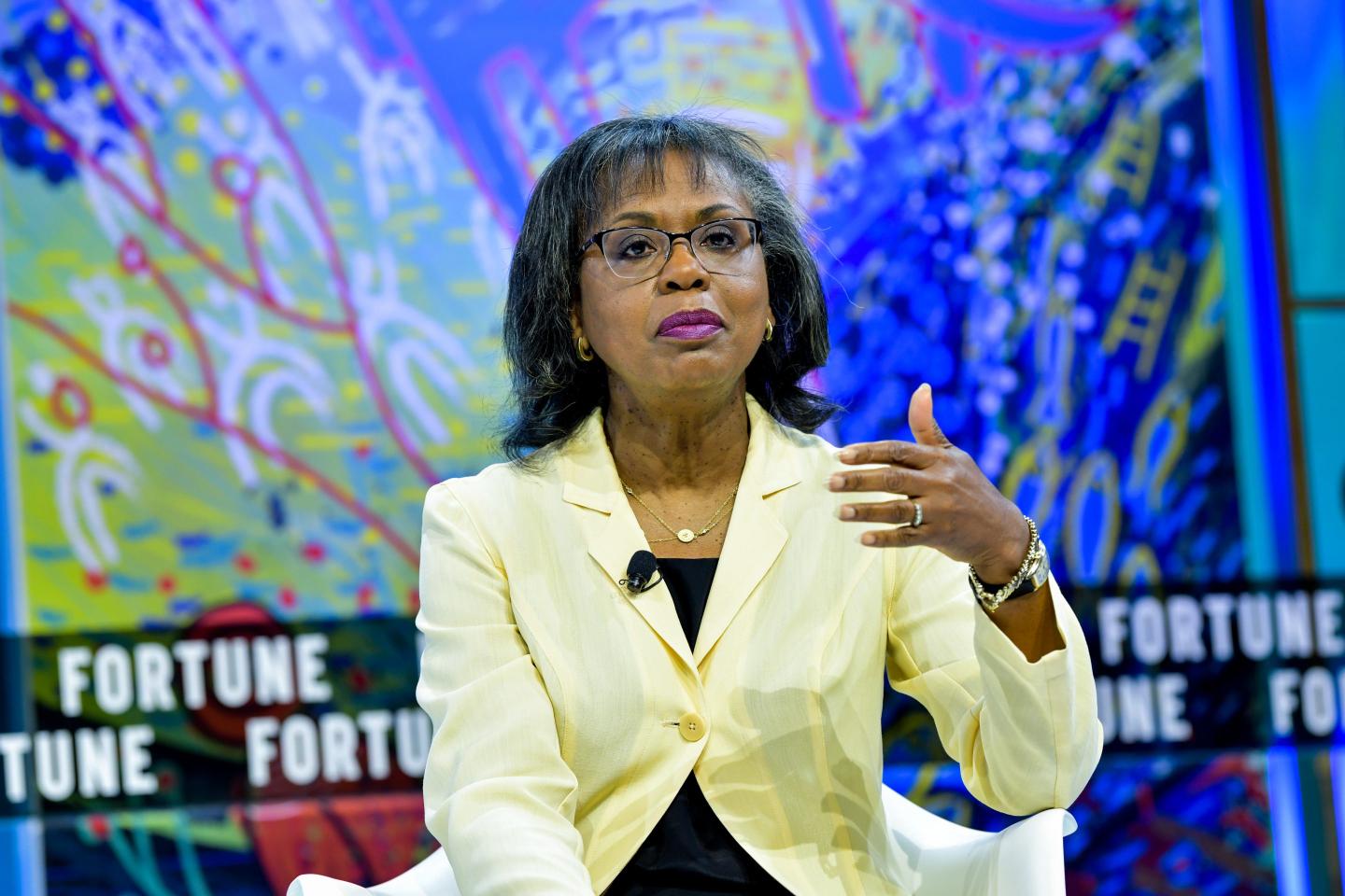 Anita Hill speaking at the Most Powerful Women Summit in Washington, D.C.