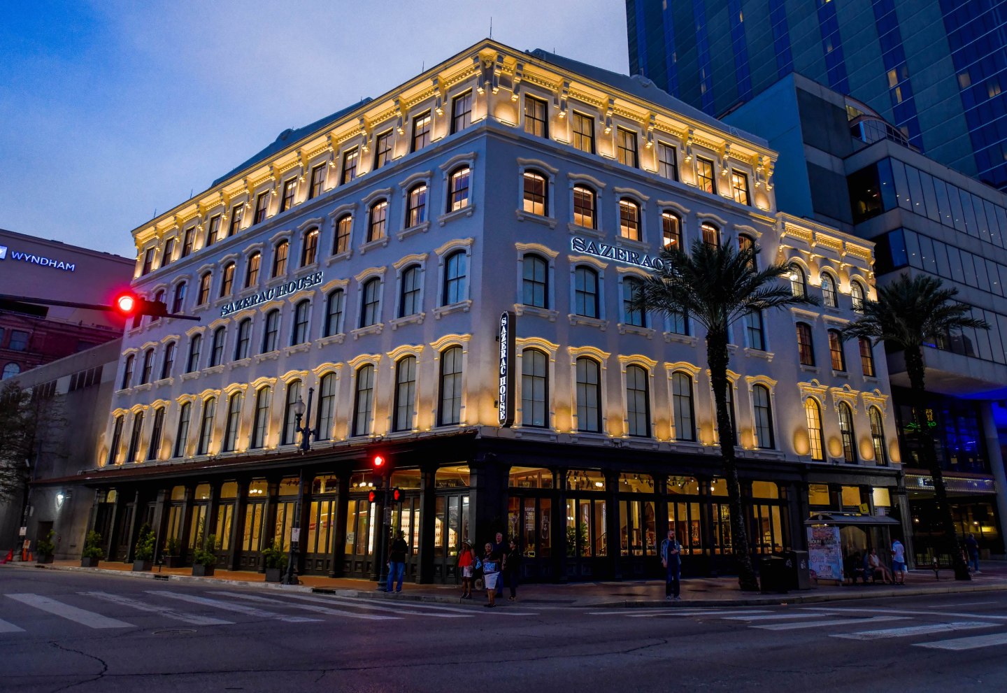 Sazerac House, at the intersection of Canal and Magazine, in New Orleans.