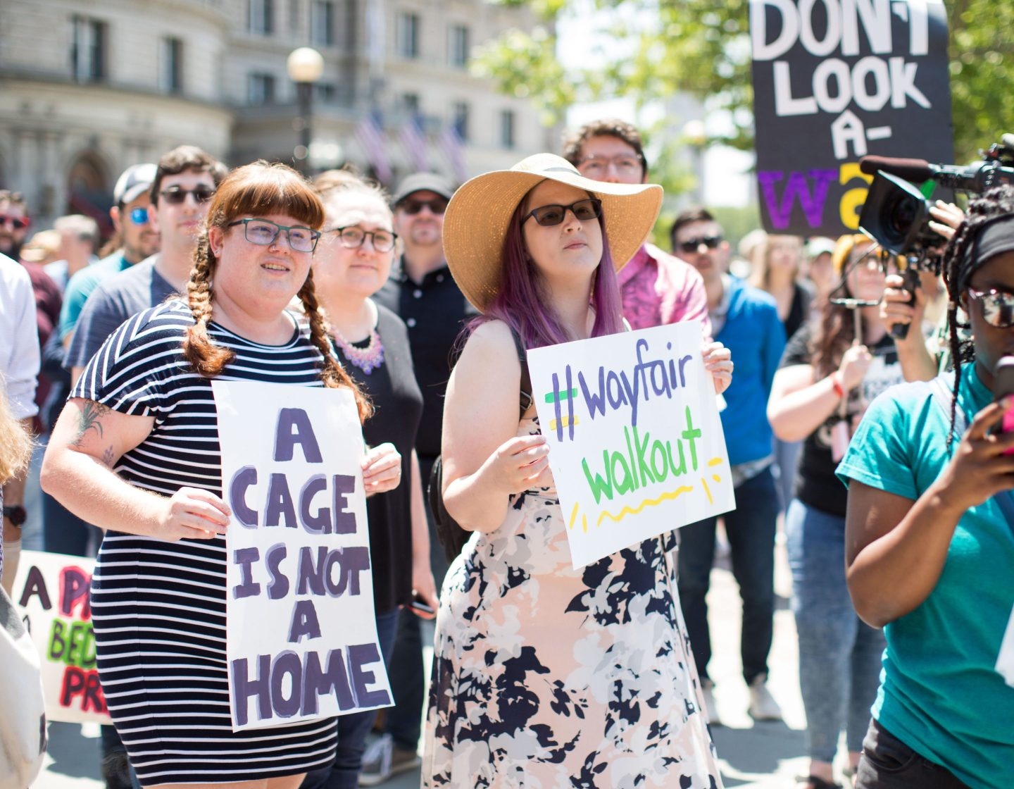 Wayfair Walkout Employees Protest detention center
