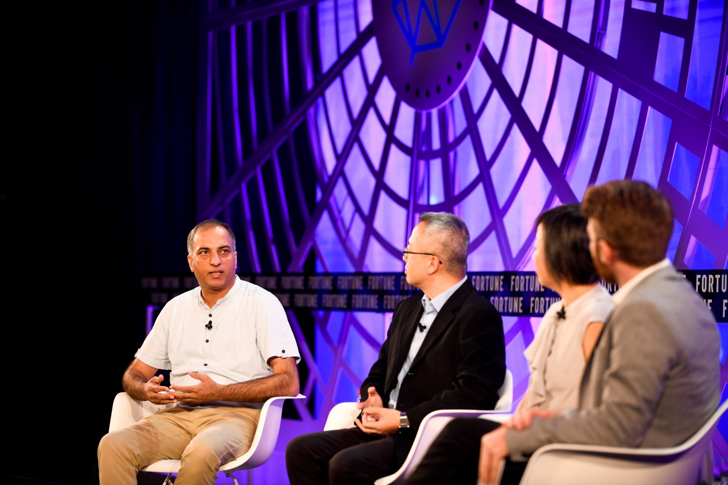 020 Fortune Global Tech Forum 2019 Thursday, November 7th 2019 Guangzhou, China. 16:25 - 16:55 SMART MOVES: URBAN STRATEGIES FOR BETTER TRANSIT New mobility technologies like autonomous vehicles are fast-becoming one of the most exciting industries of the day. But while most of us agree on the inevitability of AV and other disruptions to transportation, we don’t always agree on how cities should adopt them. Li Fan, Chief Technology Officer, Lime Julian Ma, Founder and CEO, Inceptio Technology Amit Singh, Co-founder and CEO, Shuttl Freeman Shen, Founder and CEO, WM Motor Technology Group Moderator: Eamon Barrett, Senior Writer, FORTUNE Photographed by Shawn Koh/Fortune
