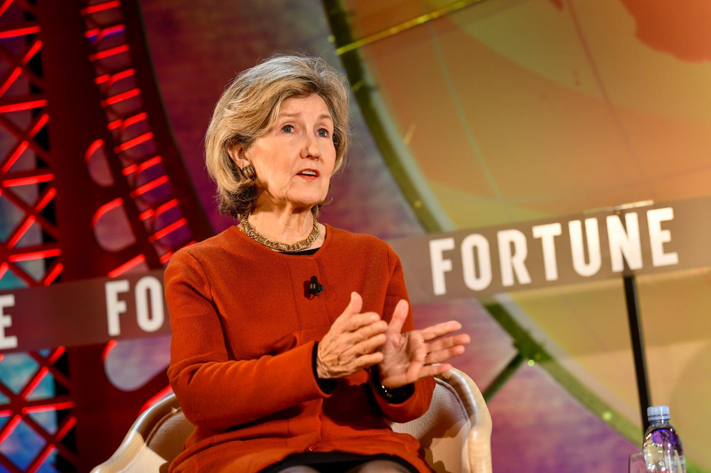 Kay Bailey Hutchison, the U.S. Ambassador to NATO, speaking at the Fortune Global Forum in Paris on Monday, Nov. 18, 2019.