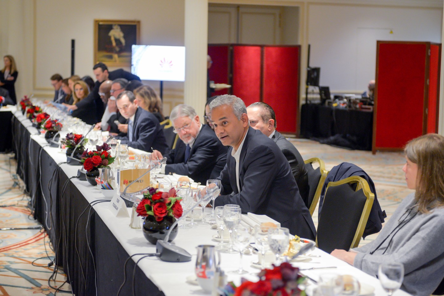 Tiger Tyagarajan, President and CEO of Genpact, speaking at the Fortune Global Forum in Paris.