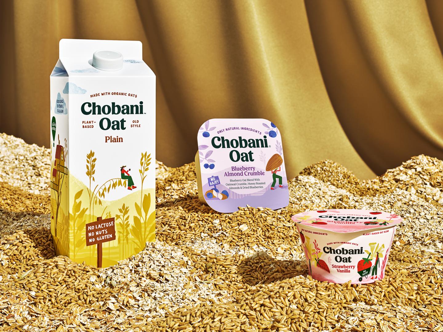 Chobani is launching oat milk, oat yogurts, and a line of dairy creamers.