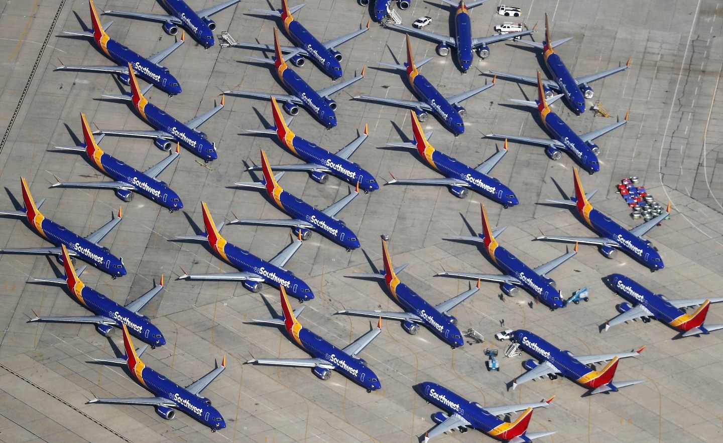Southwest Parks Grounded Boeing 737 MAX Planes At Remote California Airport