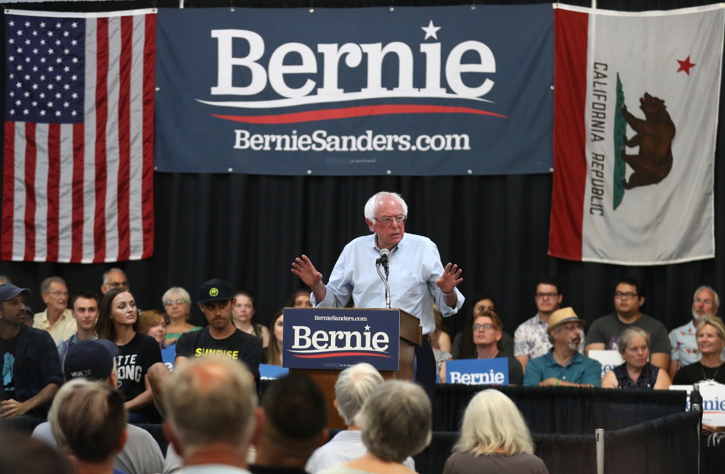 Bernie Sanders Holds Town Hall On Climate Change In Chico, CA