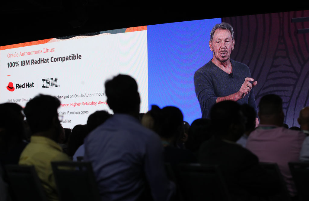 Oracle Founder Larry Eliison Delivers Keynote At Oracle OpenWorld