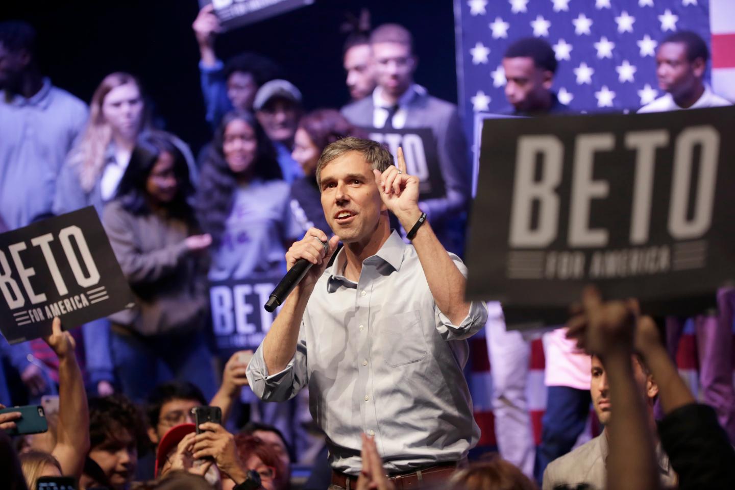 Presidential Candidate Beto O'Rourke Holds A Rally Against Fear To Counter President Trump's Campaign Rally